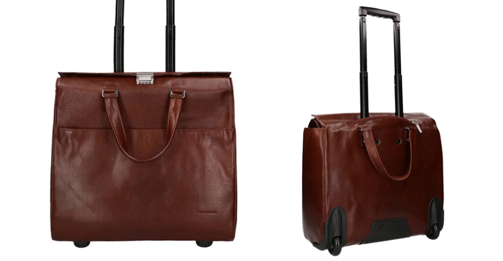 Claudio Ferrici Legacy Business Trolley 15.6", leren koffer