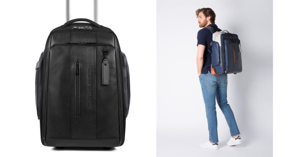 Piquadro Urban Cabin size PC and iPad Trolley Backpack 