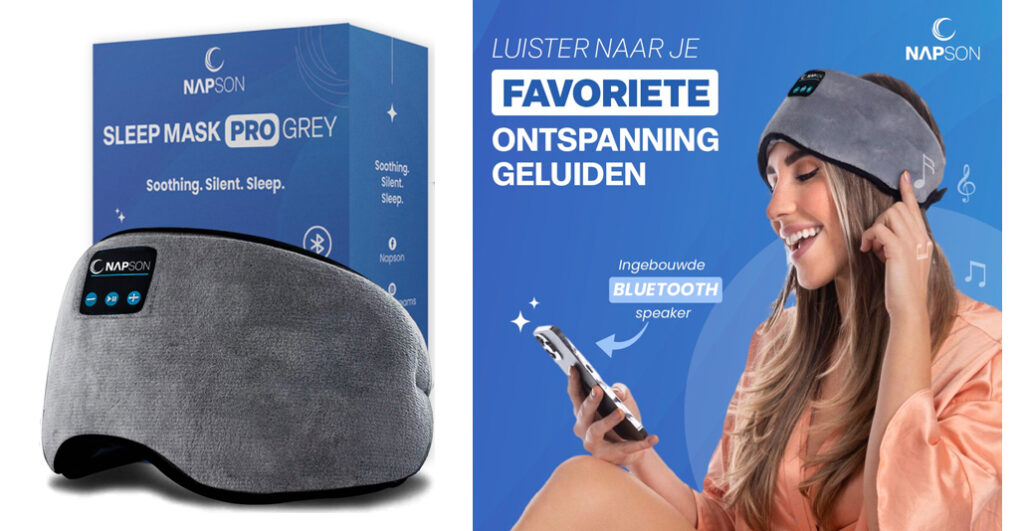 Napson  vliegtuig Slaapmasker met Bleutooth